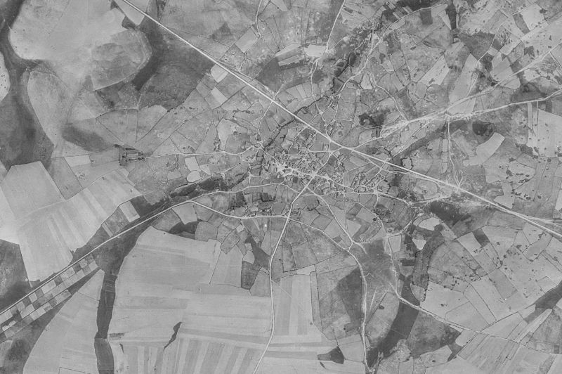 Ortofoto de 1956-1957 del núcleo de Villaseco de los Reyes