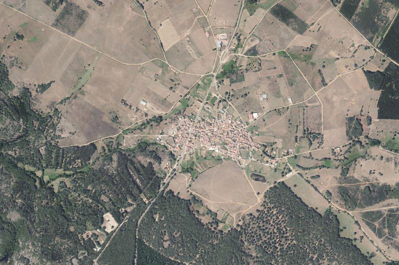 Ortofoto actual del núcleo de Villasrubias