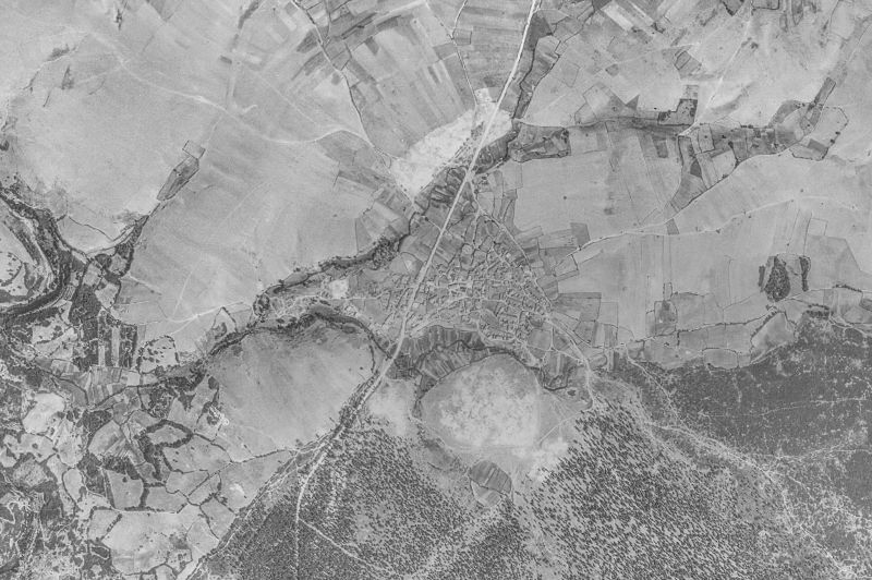 Ortofoto de 1956-1957 del núcleo de Villasrubias