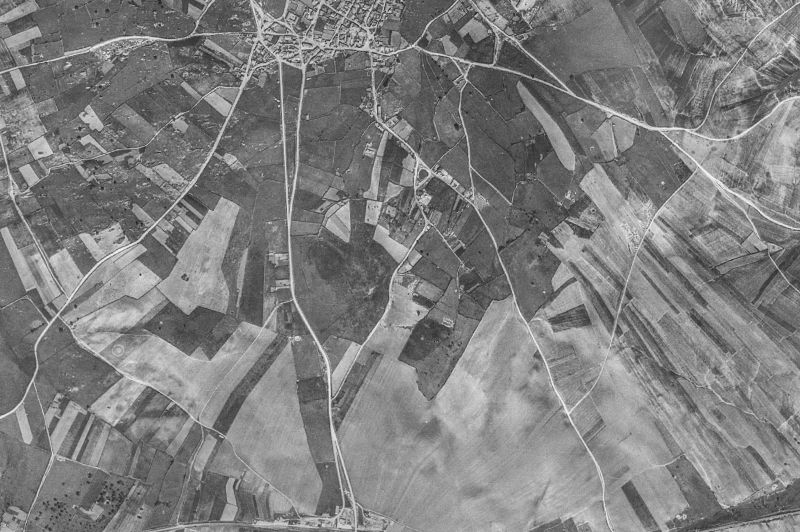 Ortofoto de 1956-1957 del núcleo de Villavieja de Yeltes