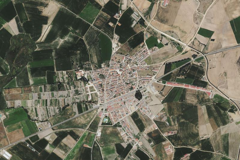 Ortofoto actual del núcleo de Villoria