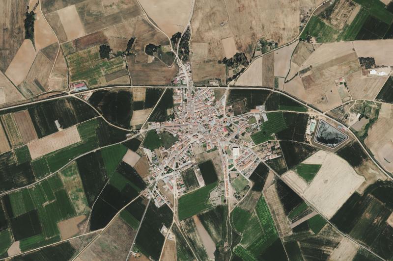 Ortofoto actual del núcleo de Villoruela