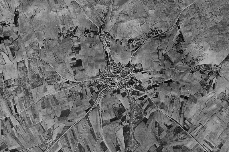 Ortofoto de 1956-1957 del núcleo de Villoruela