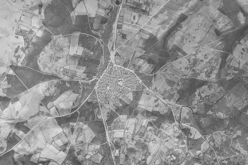 Ortofoto de 1956-1957 del núcleo de Yecla de Yeltes
