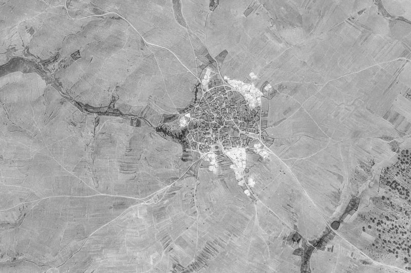 Ortofoto de 1956-1957 del núcleo de Zamarra