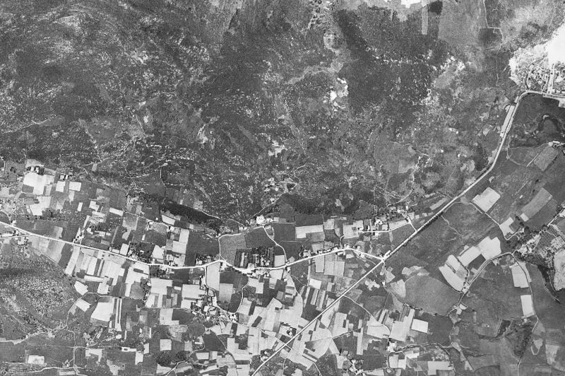 Ortofoto de 1956-1957 del núcleo de Argoños