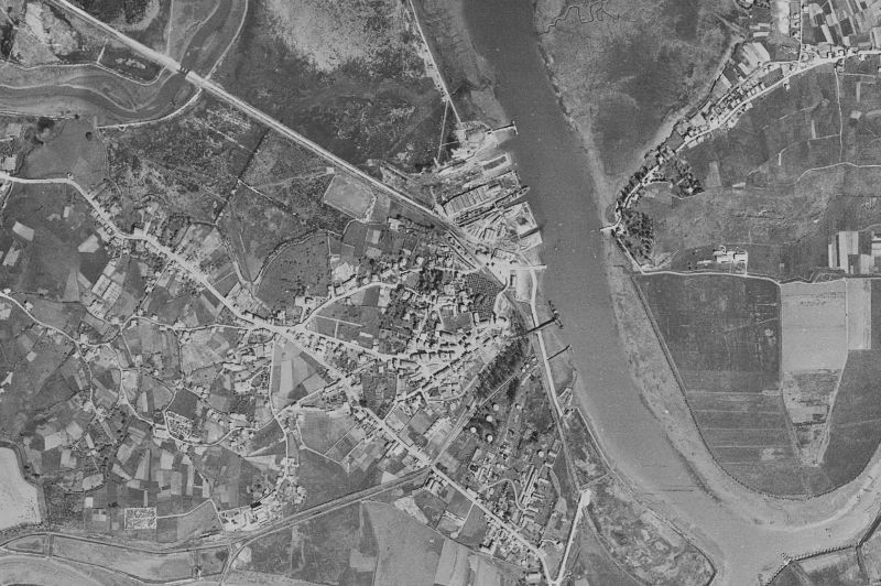Ortofoto de 1956-1957 del núcleo de El Astillero