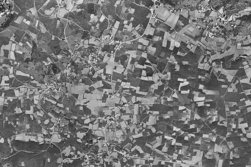 Ortofoto de 1956-1957 del núcleo de Bareyo