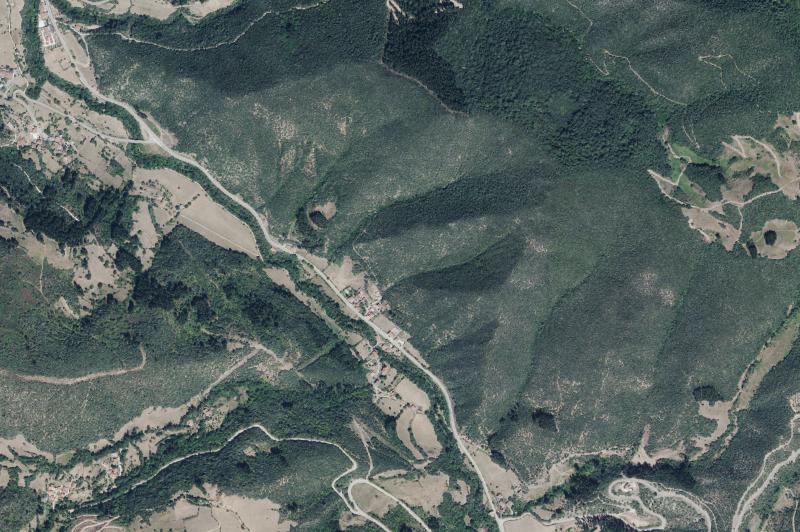 Ortofoto actual del núcleo de Cabezón de Liébana