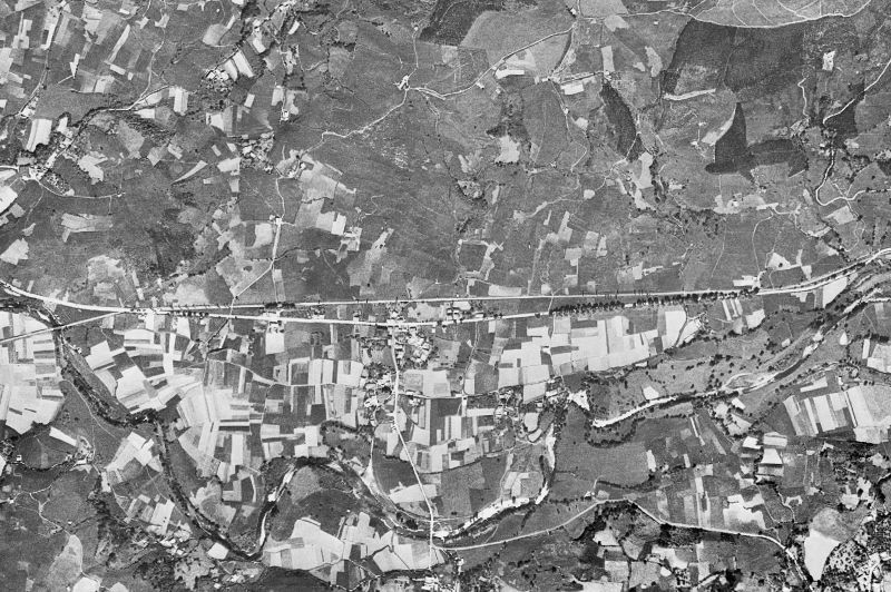 Ortofoto de 1956-1957 del núcleo de Castañeda