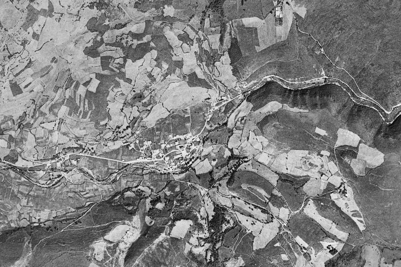 Ortofoto de 1956-1957 del núcleo de Cieza