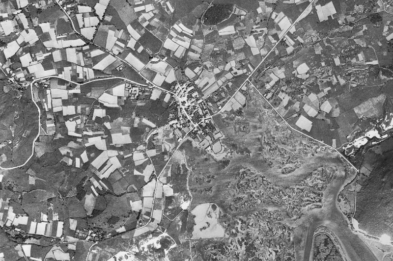 Ortofoto de 1956-1957 del núcleo de Escalante