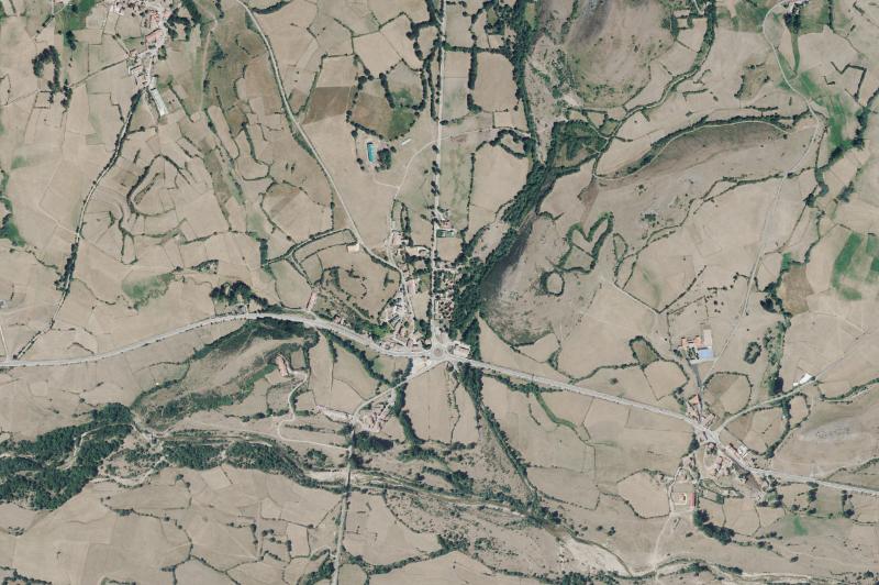 Ortofoto actual del núcleo de Hermandad de Campoo de Suso