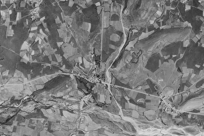 Ortofoto de 1956-1957 del núcleo de Hermandad de Campoo de Suso