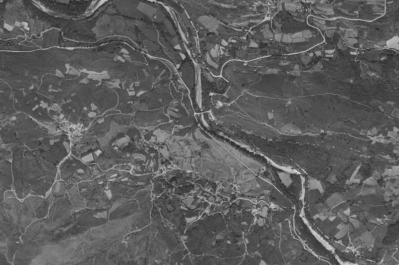Ortofoto de 1956-1957 del núcleo de Herrerías