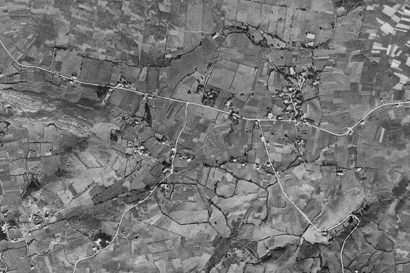 Ortofoto de 1956-1957 del núcleo de Marina de Cudeyo