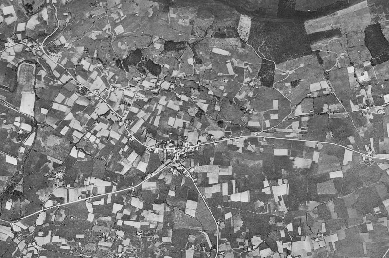 Ortofoto de 1956-1957 del núcleo de Meruelo