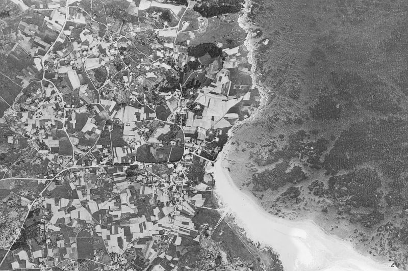 Ortofoto de 1956-1957 del núcleo de Noja