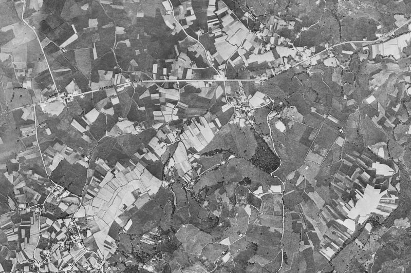 Ortofoto de 1956-1957 del núcleo de Penagos