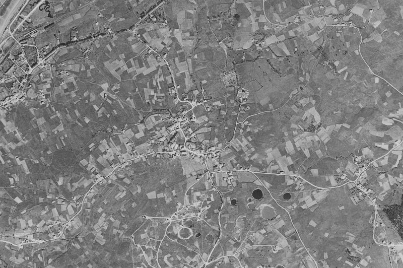 Ortofoto de 1956-1957 del núcleo de Polanco