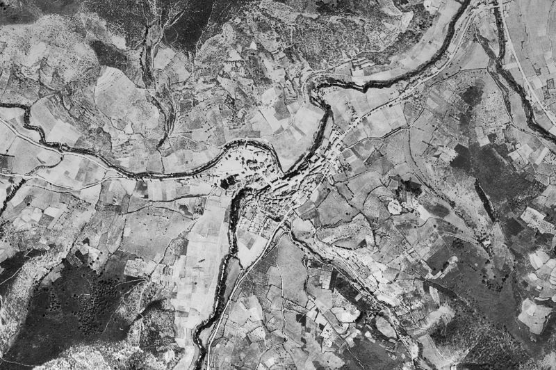 Ortofoto de 1956-1957 del núcleo de Potes