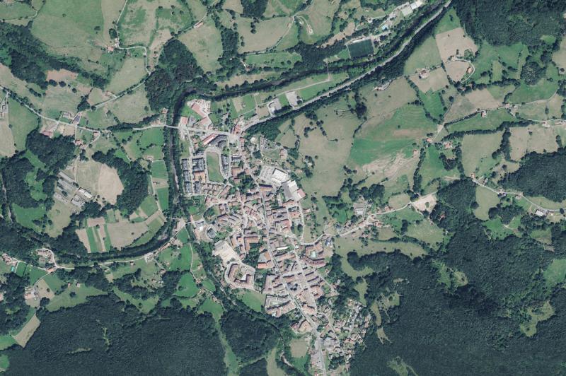 Ortofoto actual del núcleo de Ramales de la Victoria