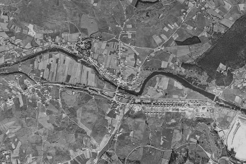 Ortofoto de 1956-1957 del núcleo de Reocín