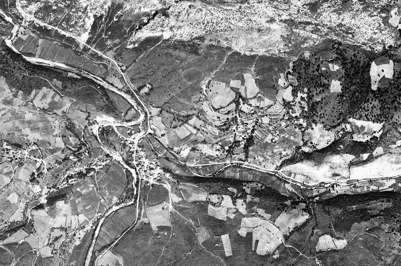Ortofoto de 1956-1957 del núcleo de Rionansa