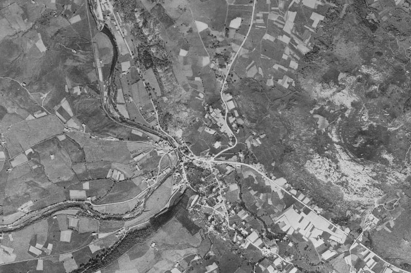 Ortofoto de 1956-1957 del núcleo de Riotuerto