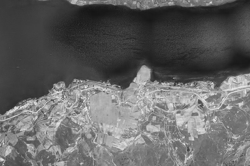 Ortofoto de 1956-1957 del núcleo de Las Rozas de Valdearroyo