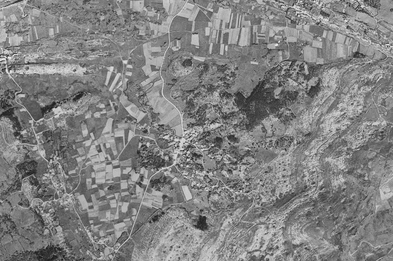 Ortofoto de 1956-1957 del núcleo de Ruiloba