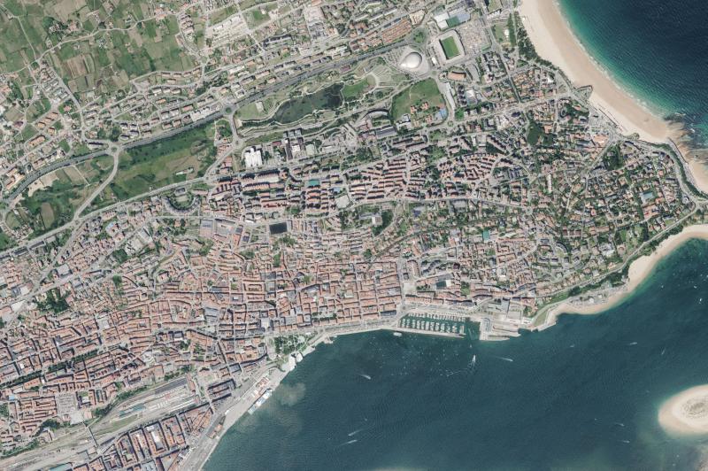 Ortofoto actual del núcleo de Santander