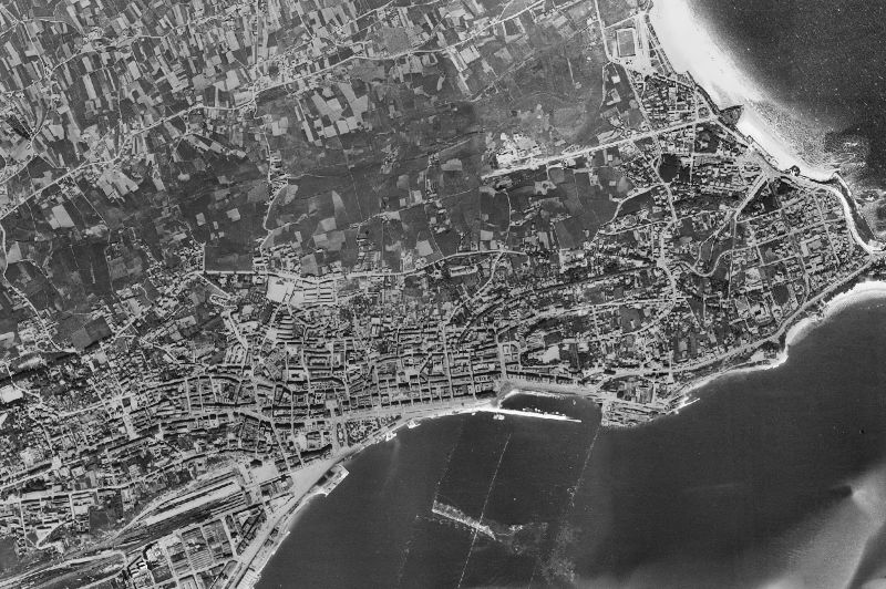 Ortofoto de 1956-1957 del núcleo de Santander