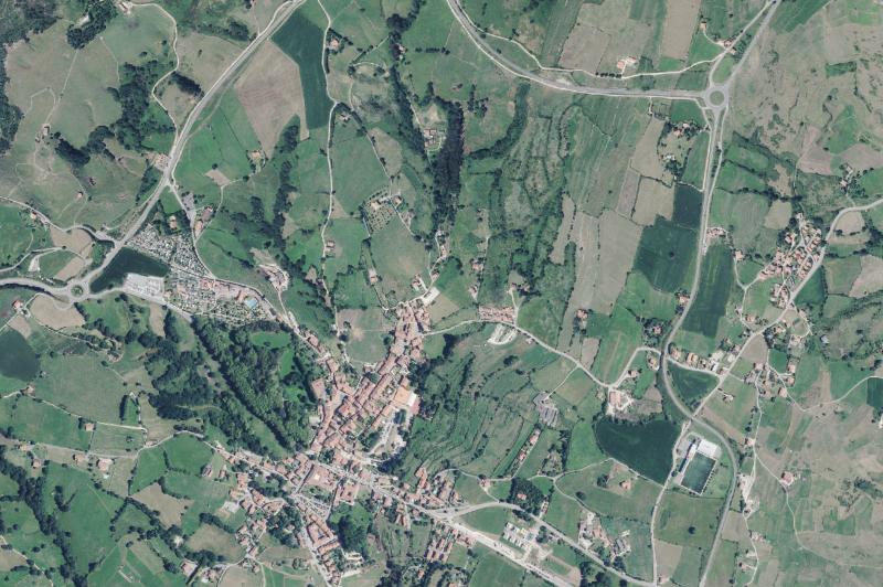 Ortofoto actual del núcleo de Santillana del Mar