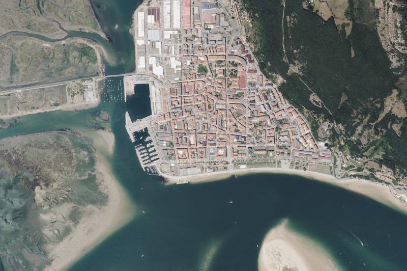 Ortofoto actual del núcleo de Santoña
