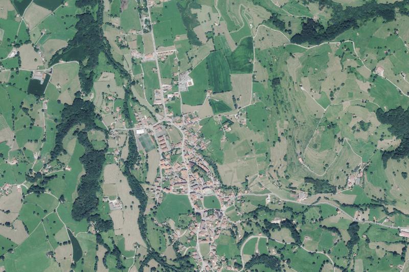 Ortofoto actual del núcleo de Selaya