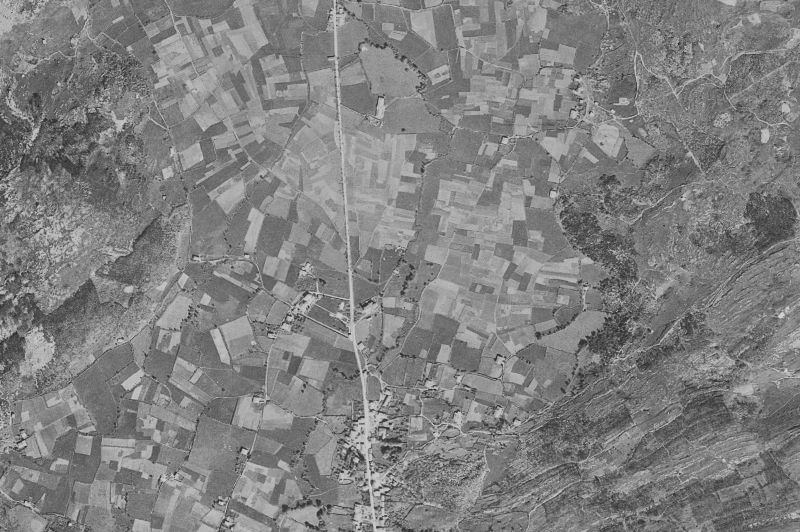 Ortofoto de 1956-1957 del núcleo de Solórzano