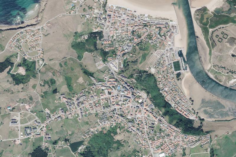 Ortofoto actual del núcleo de Suances