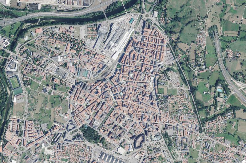 Ortofoto actual del núcleo de Torrelavega