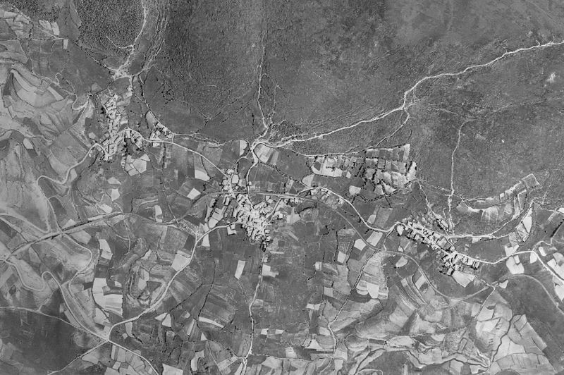 Ortofoto de 1956-1957 del núcleo de Valdeprado del Río