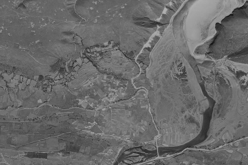 Ortofoto de 1956-1957 del núcleo de Val de San Vicente