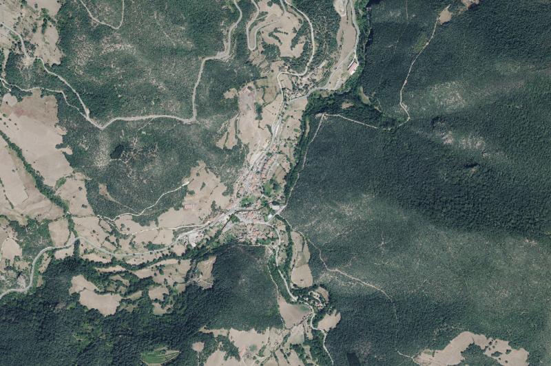 Ortofoto actual del núcleo de Vega de Liébana