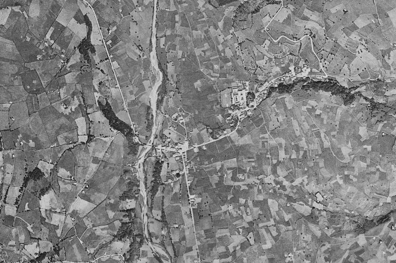 Ortofoto de 1956-1957 del núcleo de Villacarriedo