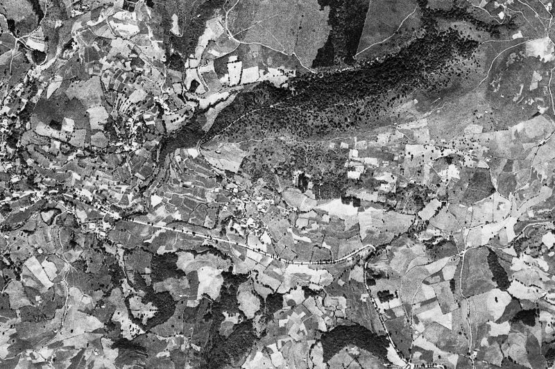 Ortofoto de 1956-1957 del núcleo de Villafufre