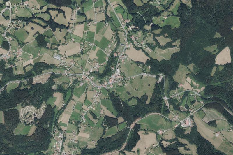 Ortofoto actual del núcleo de Valle de Villaverde