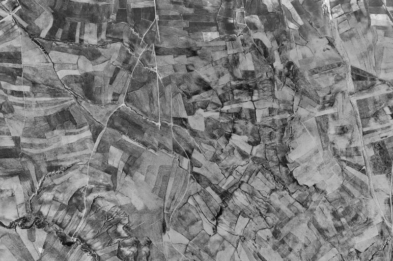 Ortofoto de 1956-1957 del núcleo de Abades