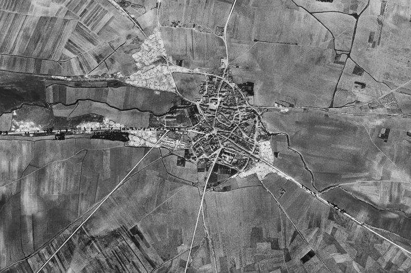 Ortofoto de 1956-1957 del núcleo de Aguilafuente