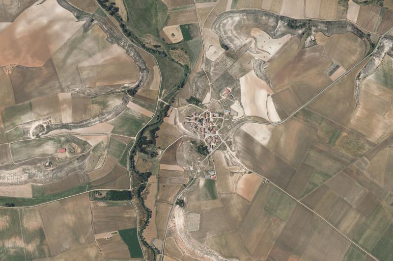 Ortofoto actual del núcleo de Alconada de Maderuelo