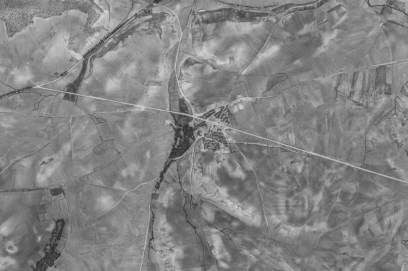 Ortofoto de 1956-1957 del núcleo de Aldealcorvo