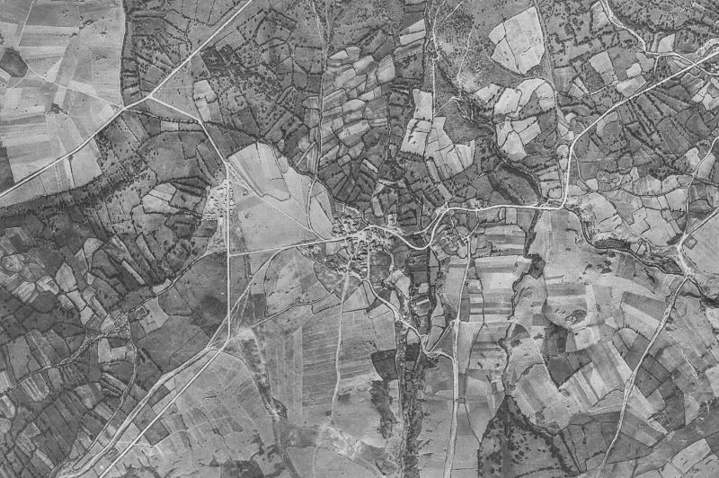 Ortofoto de 1956-1957 del núcleo de Aldealengua de Pedraza